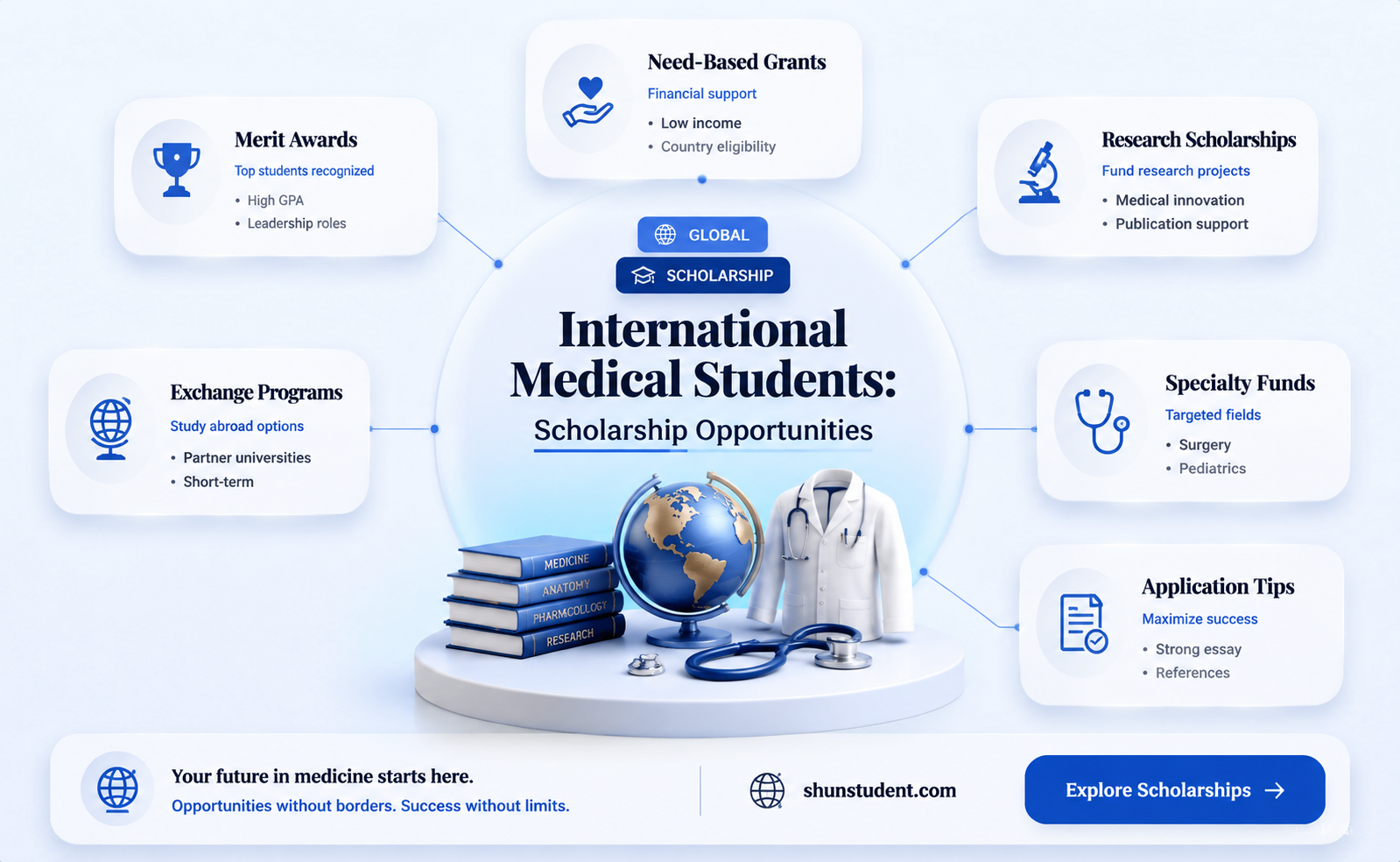 are there any scholarships for international medical students