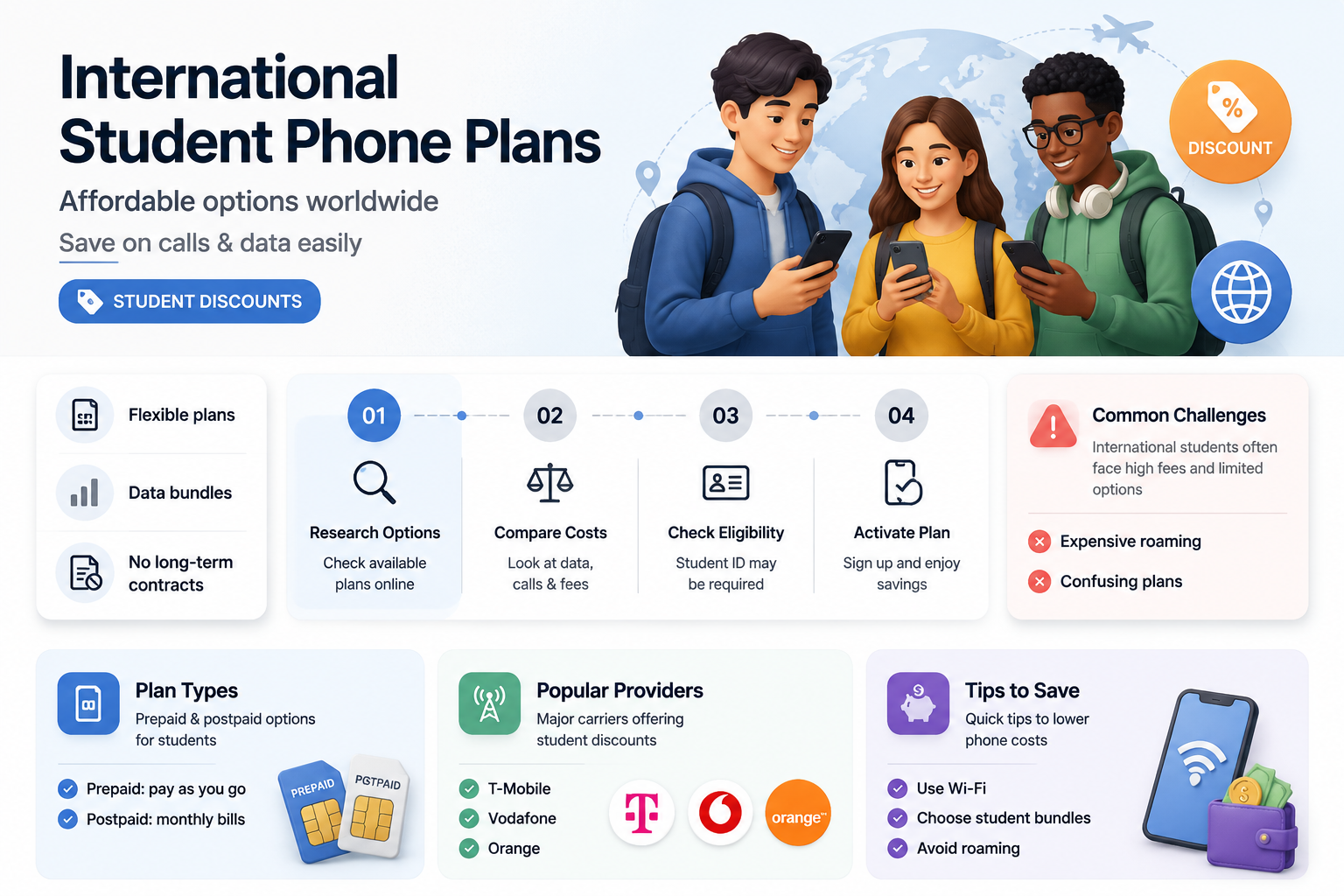 are there discounts for international students phone plans