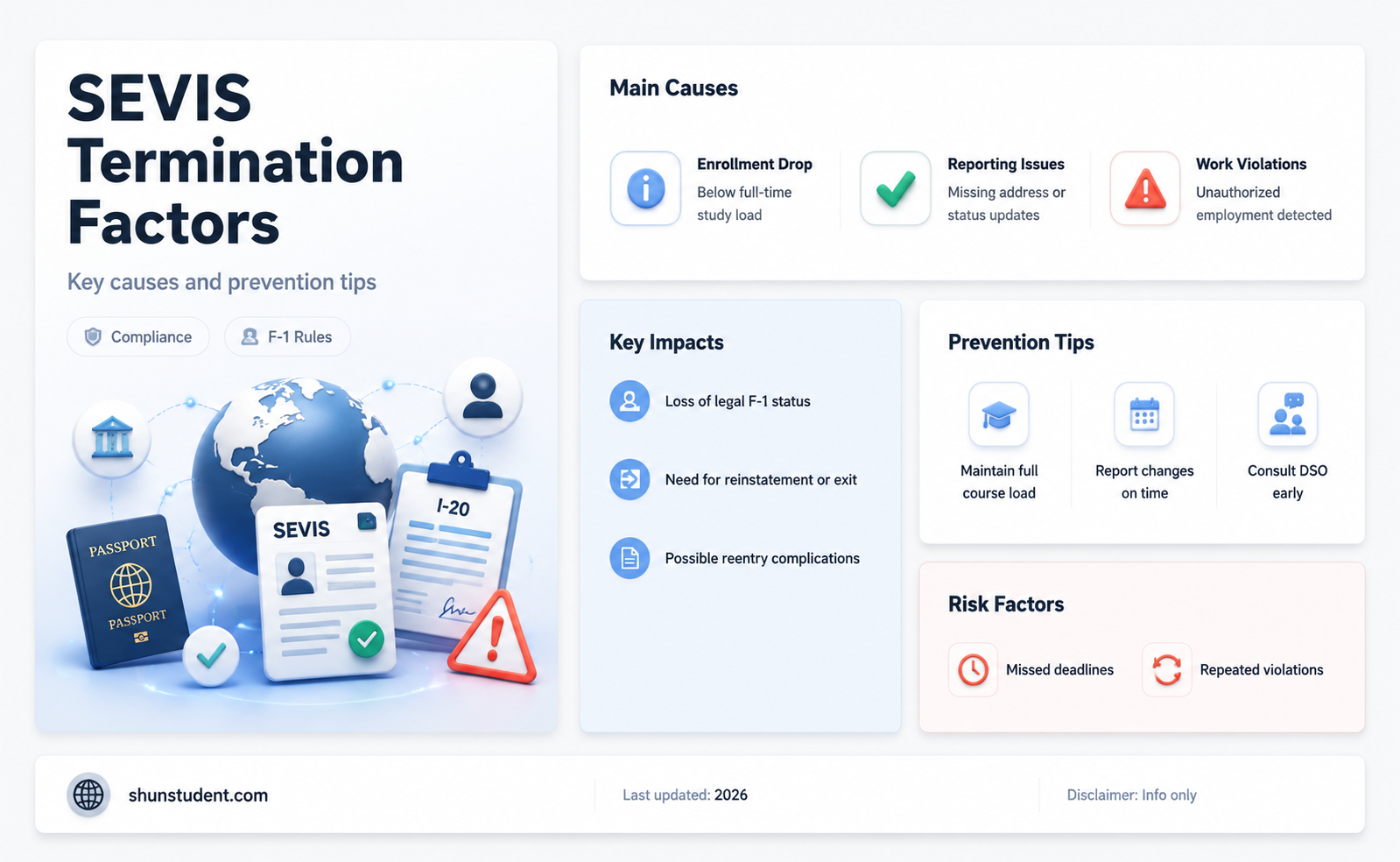 can college international student service can terminate sevis