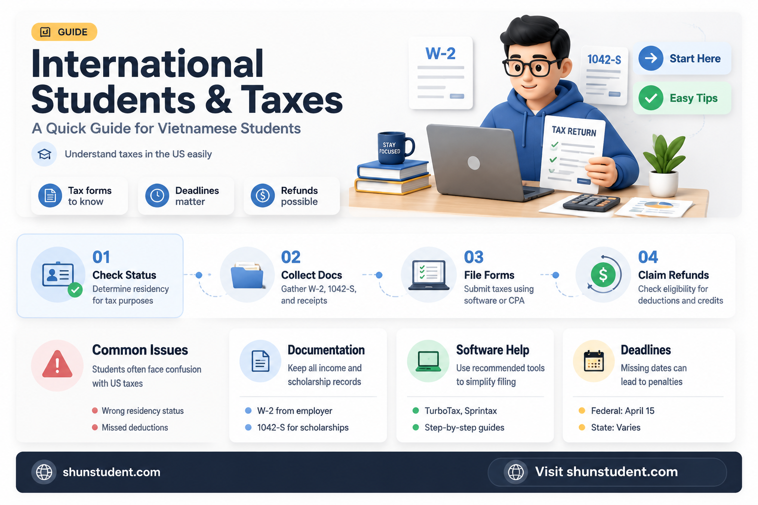 can an international student from vietnam file for taxes