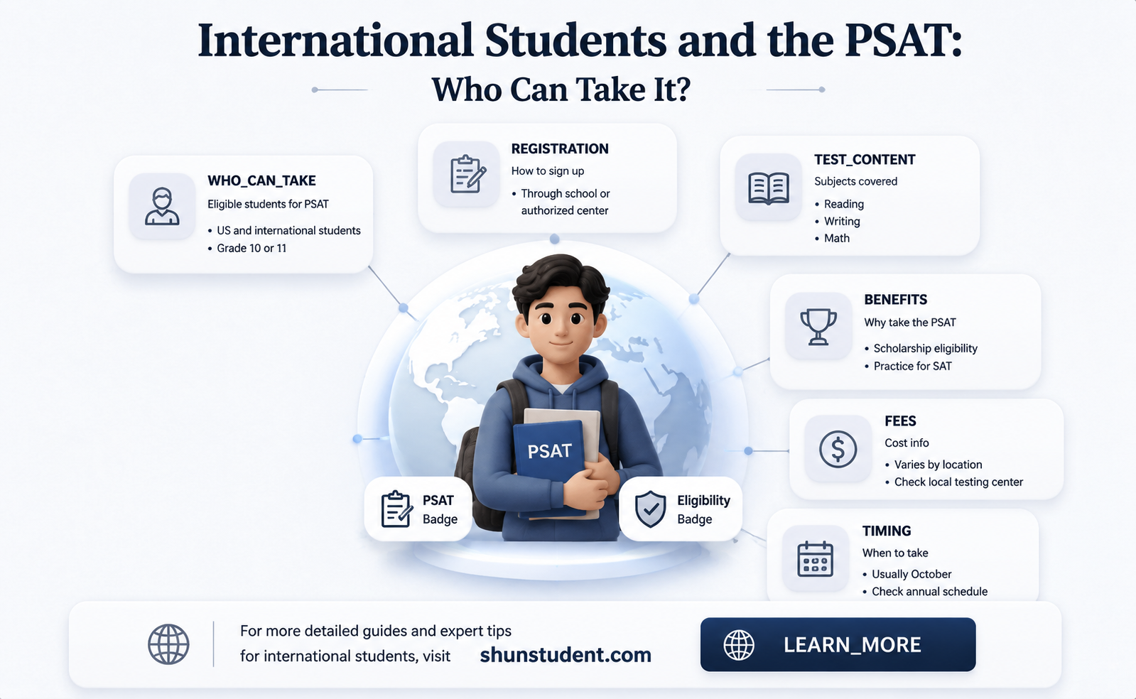 can an international student take the psat