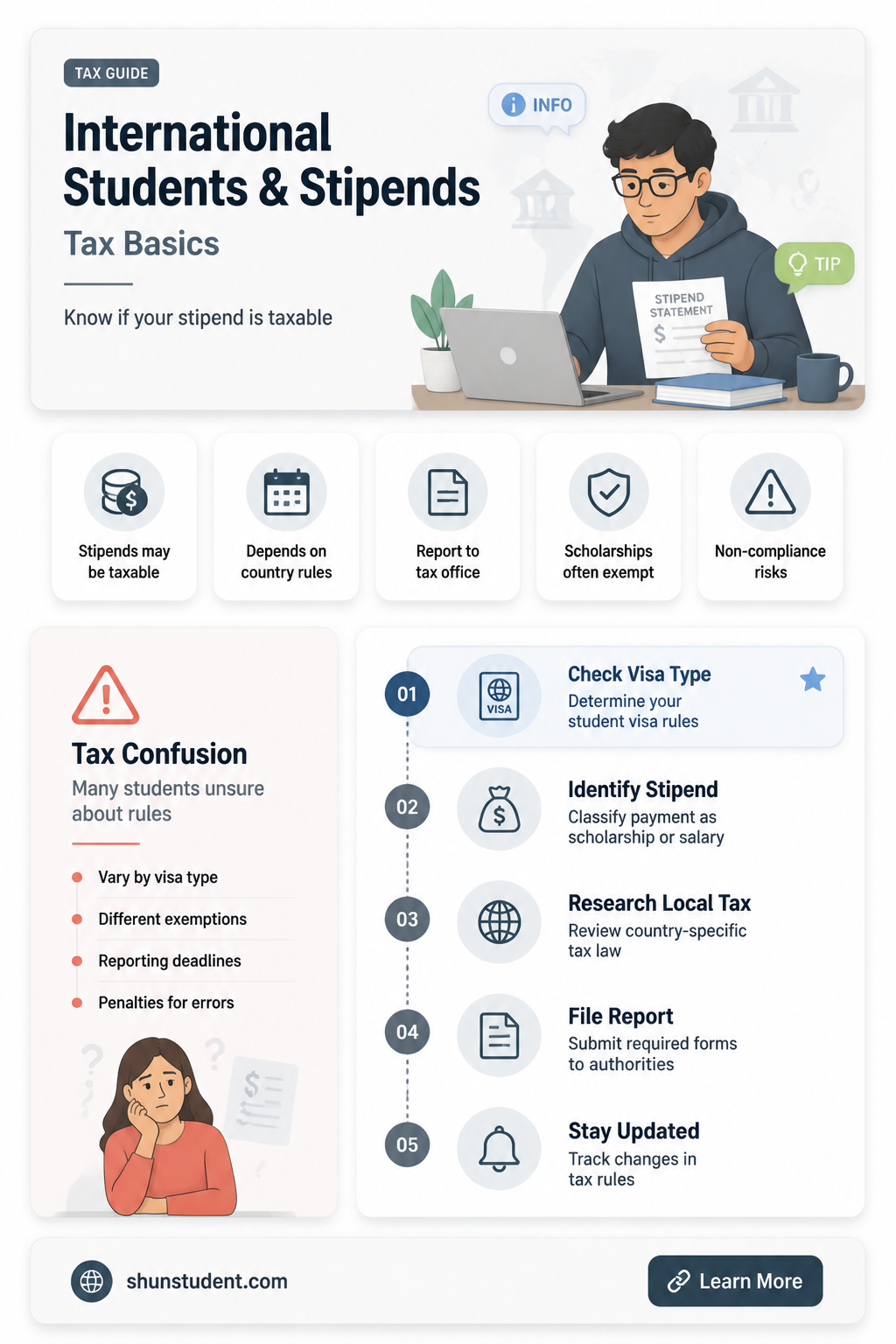 are stipends for international students taxable