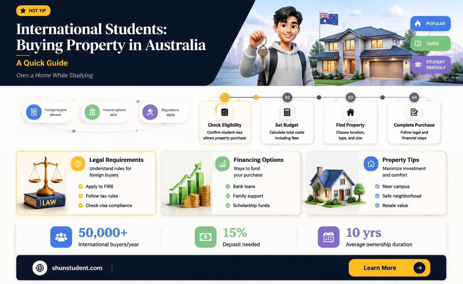 can a international student buy a house in australia