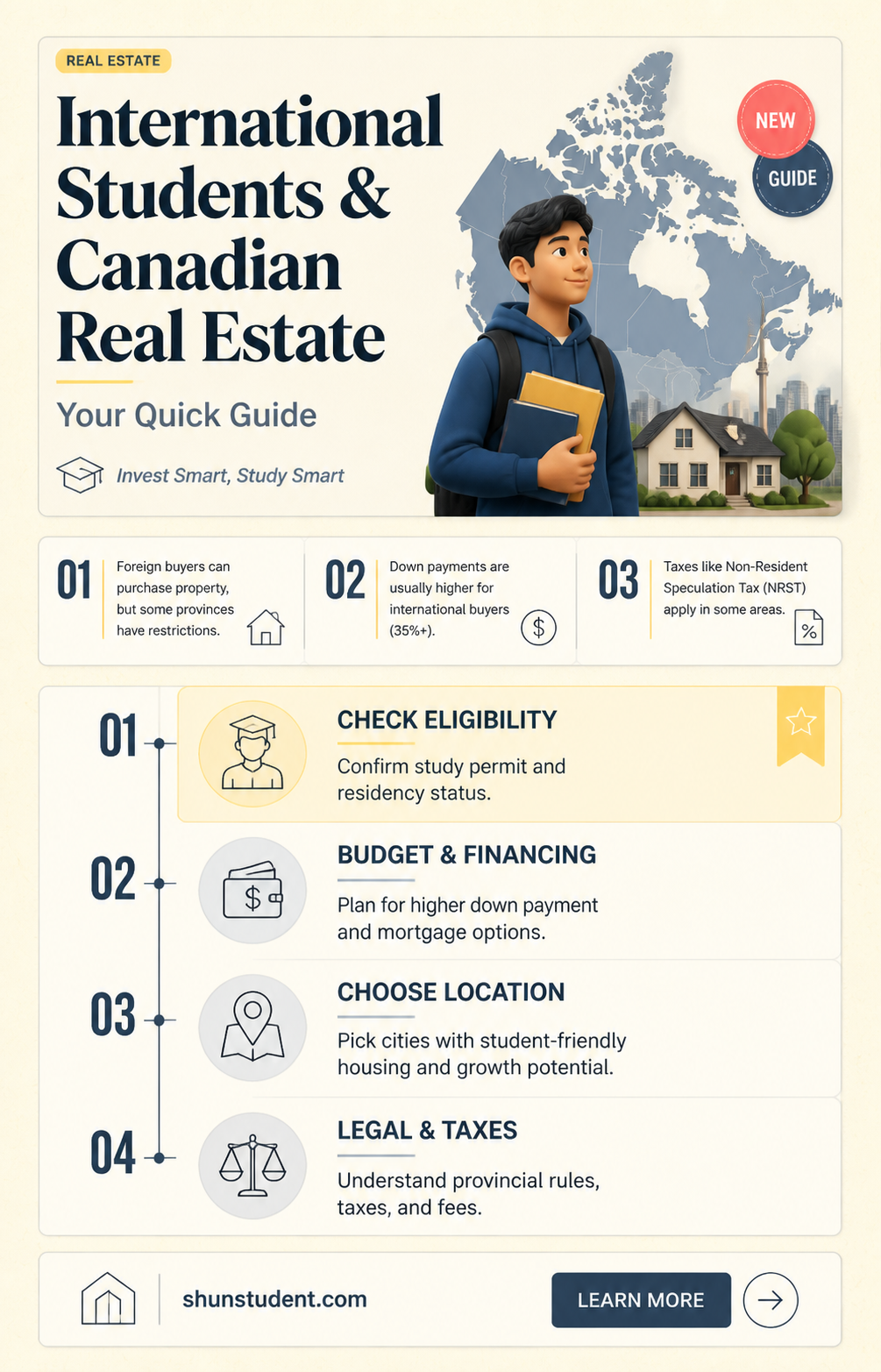 can a international student buy a house in canada