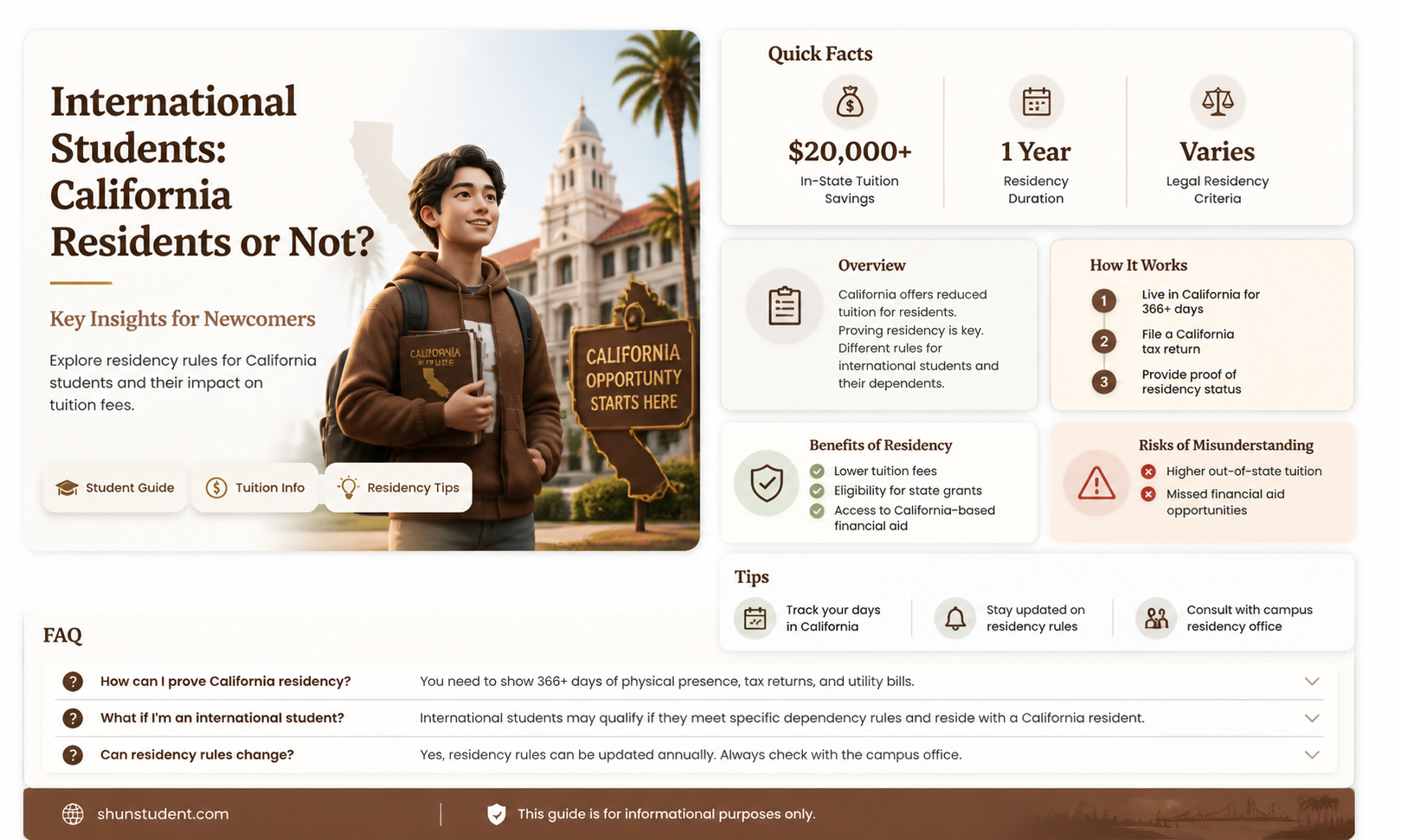 are international students california residents