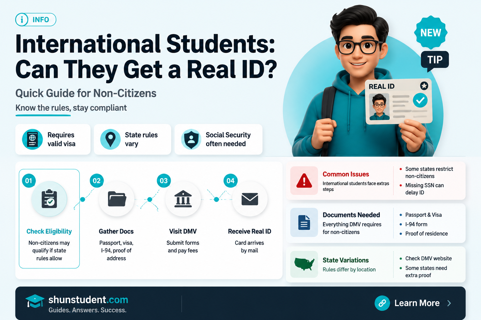 can an international student get a real id