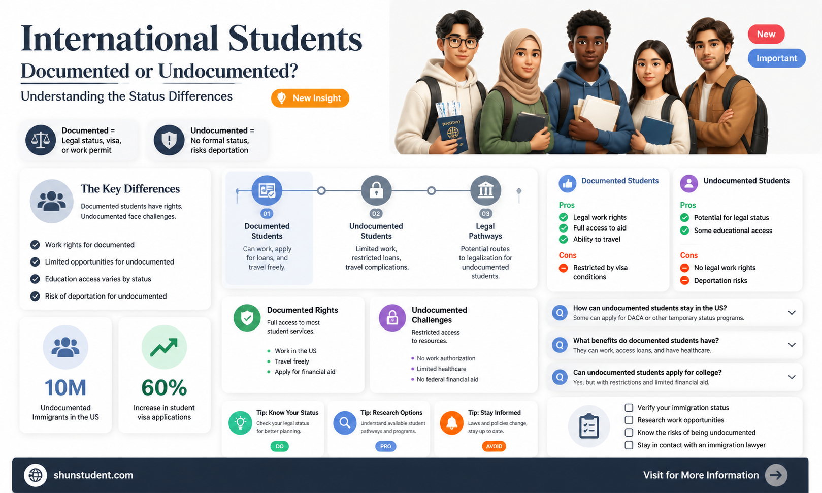 are international students undocumented