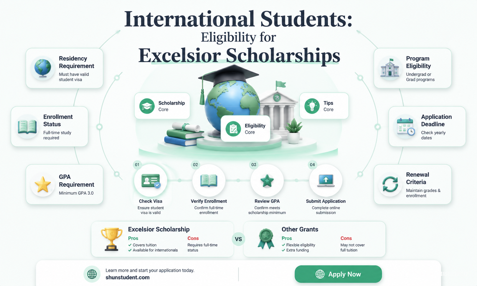 can an international students apply for excelsior scholarship