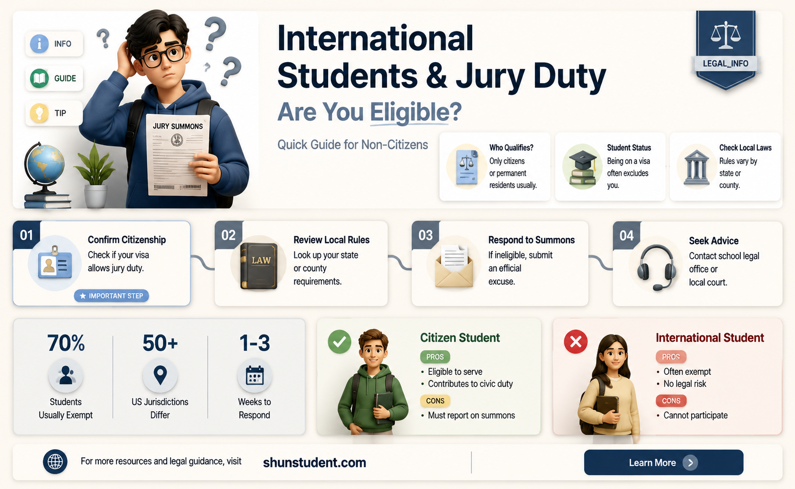 can an international student be a juror