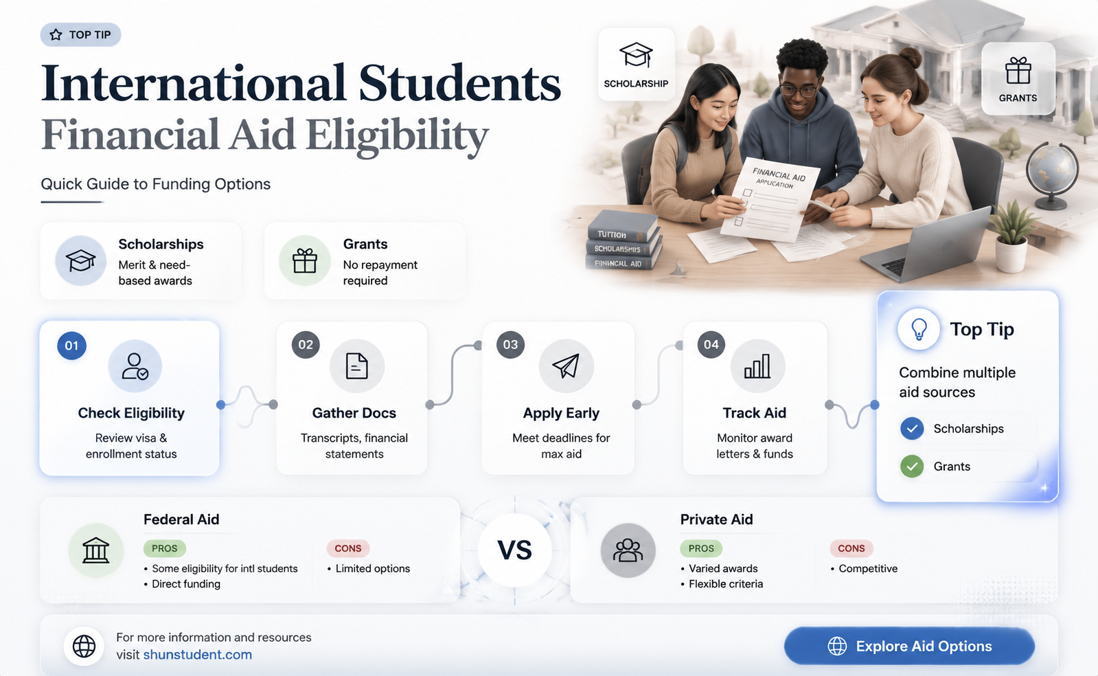 can an international student get financial aid