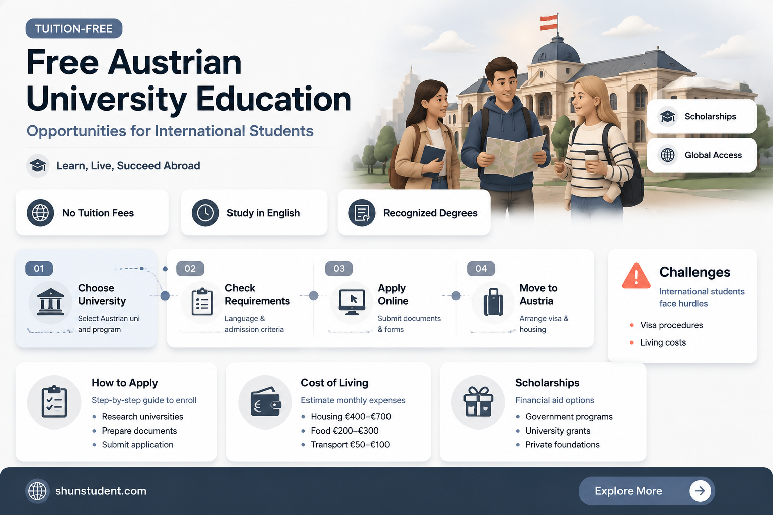 are universities in austria free for international students