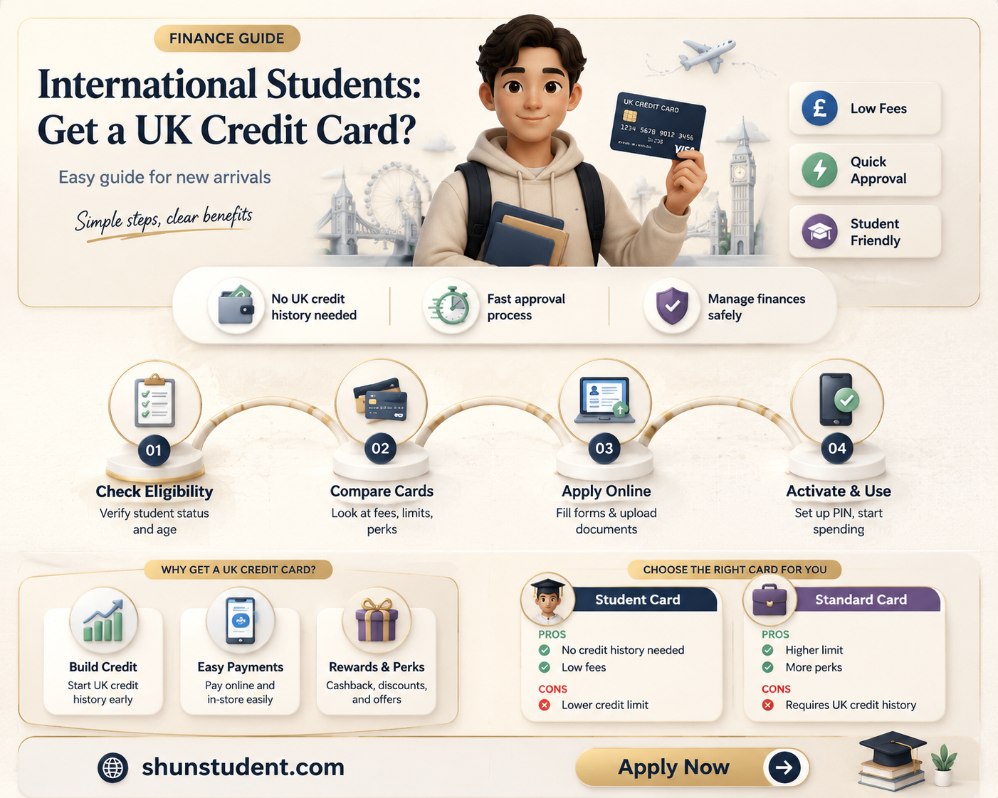 can an international student get a credit card in uk