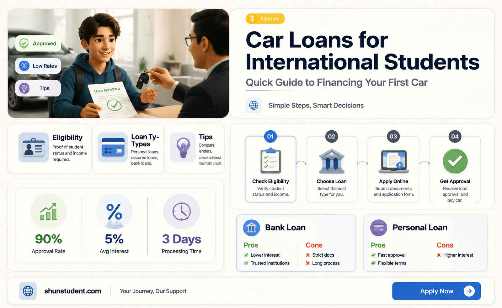 can an international student get a car loan
