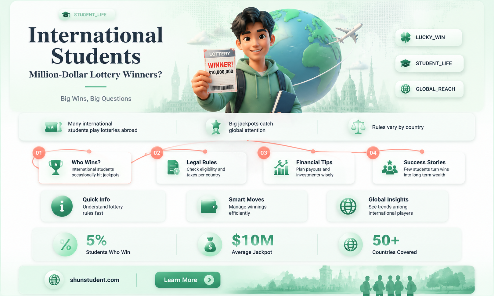 can an international student get 1 million dollar lottery
