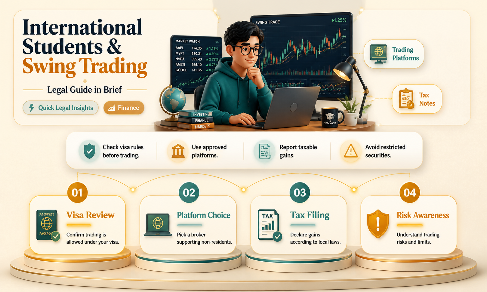 are international students allowed to swing trade
