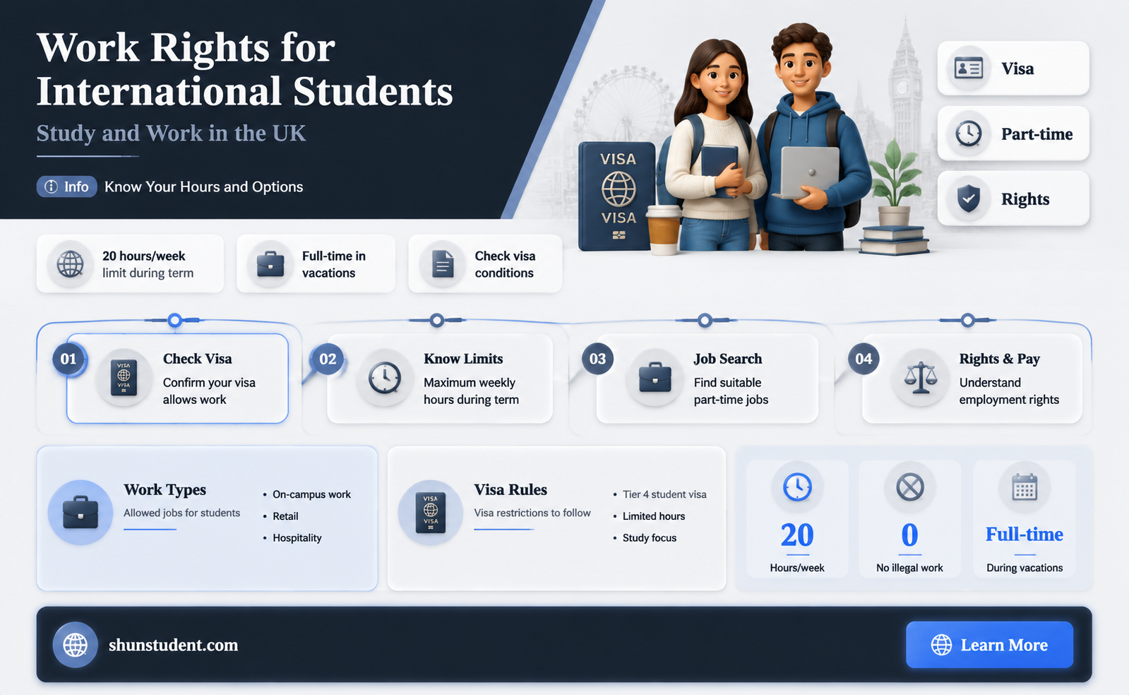 can an international student work in the uk