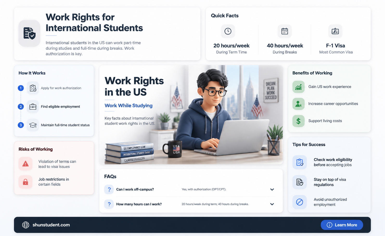 are international students legally authorized to work in the us