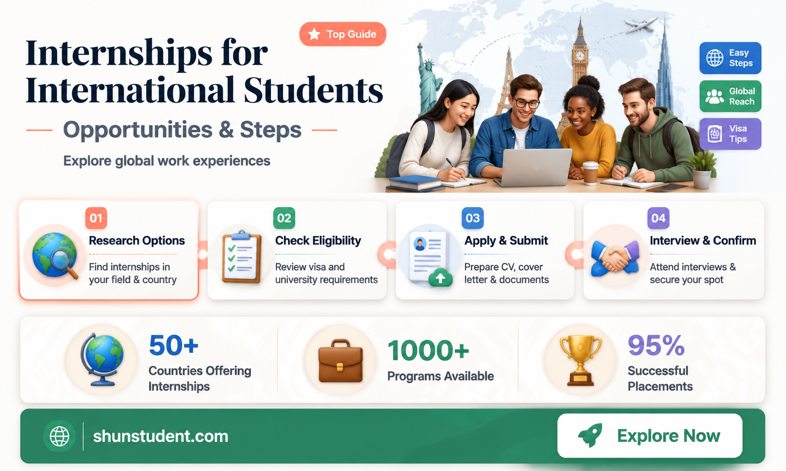 can an international student do an internship