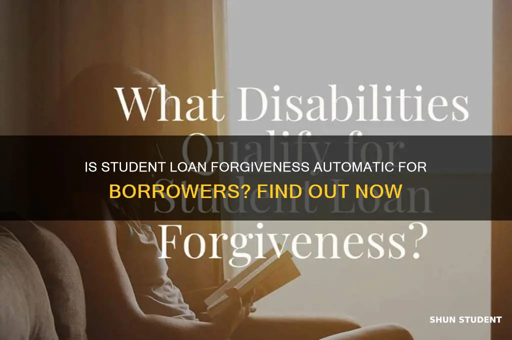 is 10000 student loan forgiveness automatic