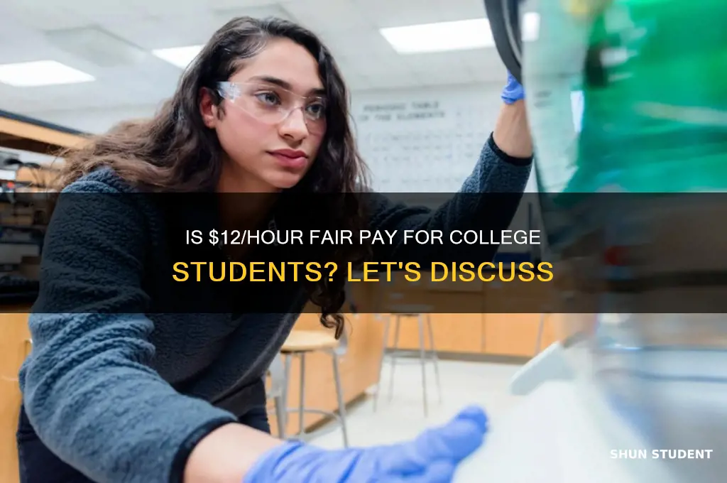 is 12 an hour good pay for college students