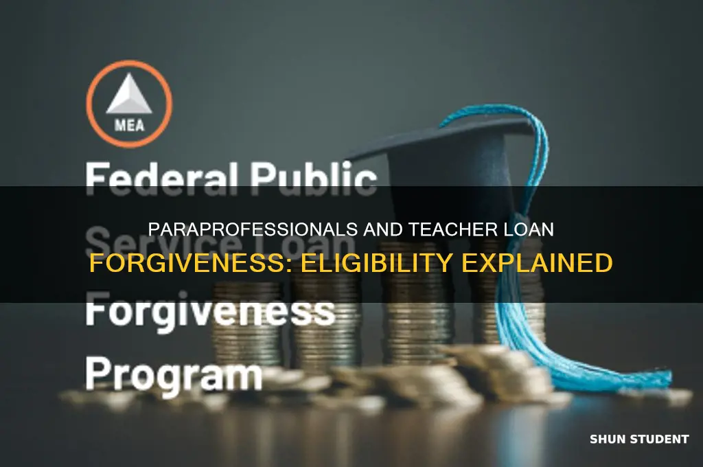 is a paraprofessional considered a teacher for student loan forgiveness