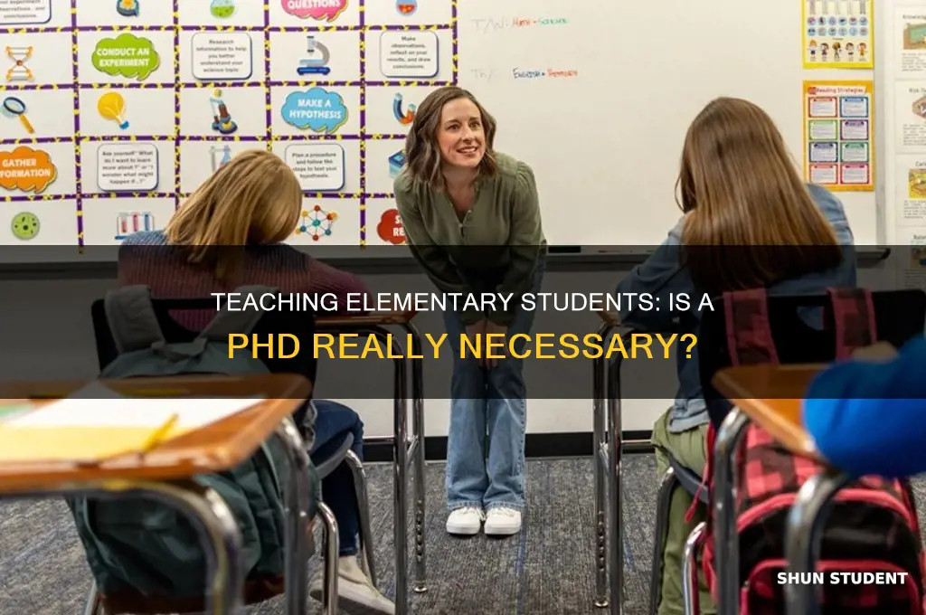 is a phd required to teach elementary students