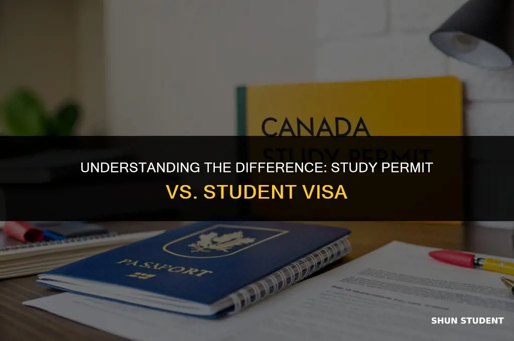 is a study permit the same as a student visa