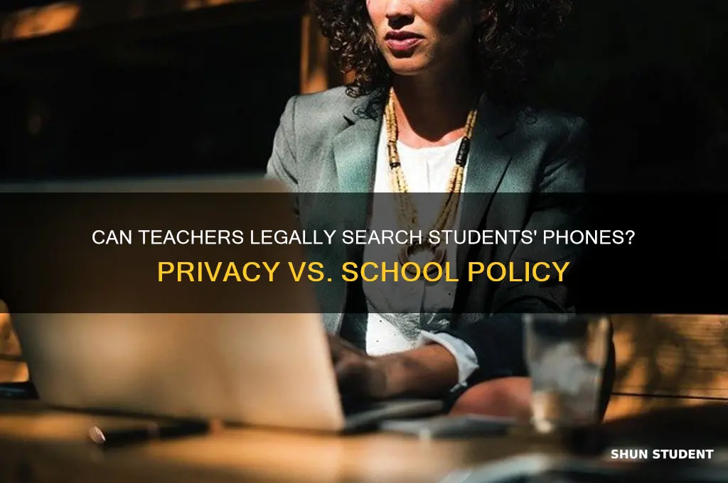 is a teacher allowed to search a student