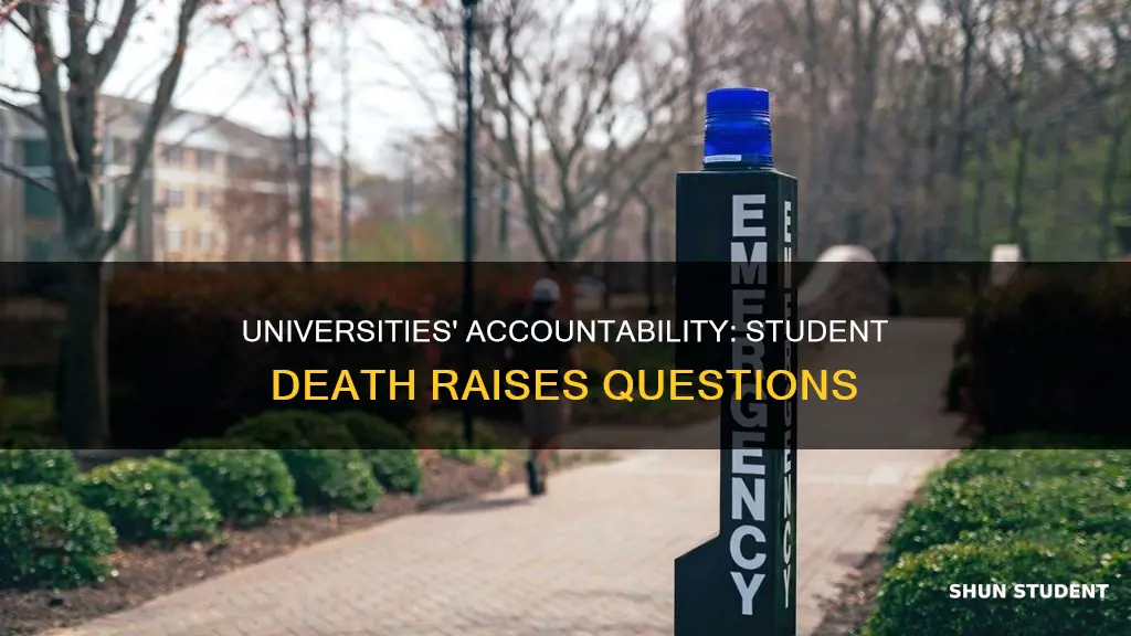 is a university responsible for a student death