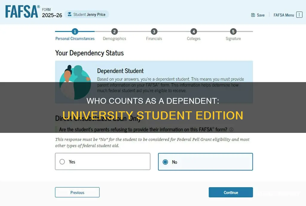 is a university student a dependant