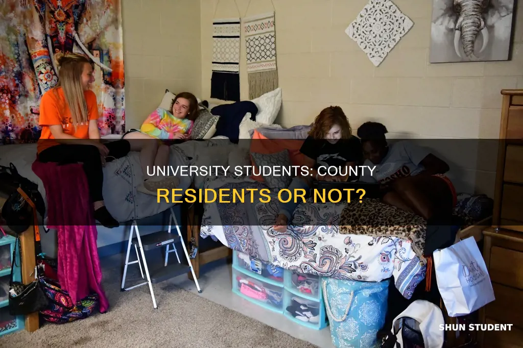 is a university student a resident of their county