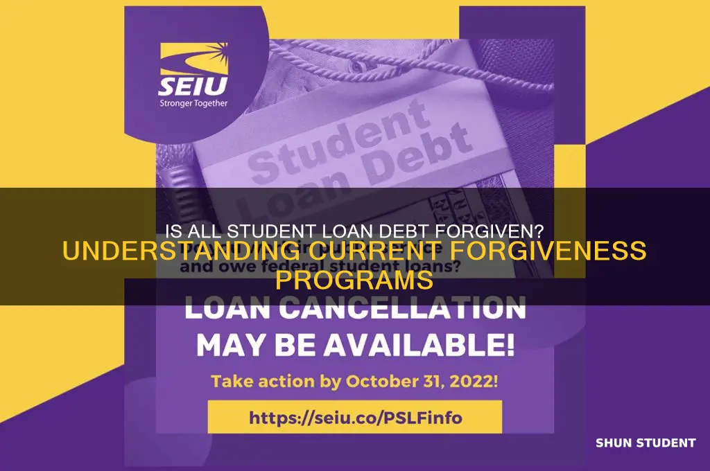 is all student loan debt forgiven