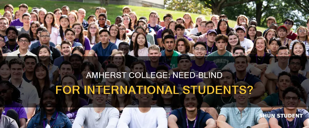 is amherst college need blind for international students