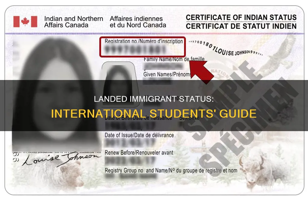 is an international student a landed immigrant