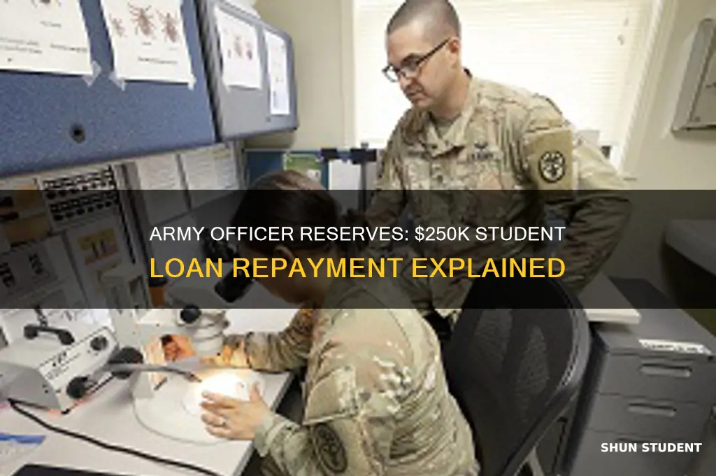 is army officer reserves paying 250k for student loans