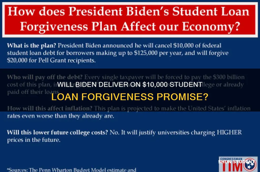 is biden going to forgive 10000 in student loans