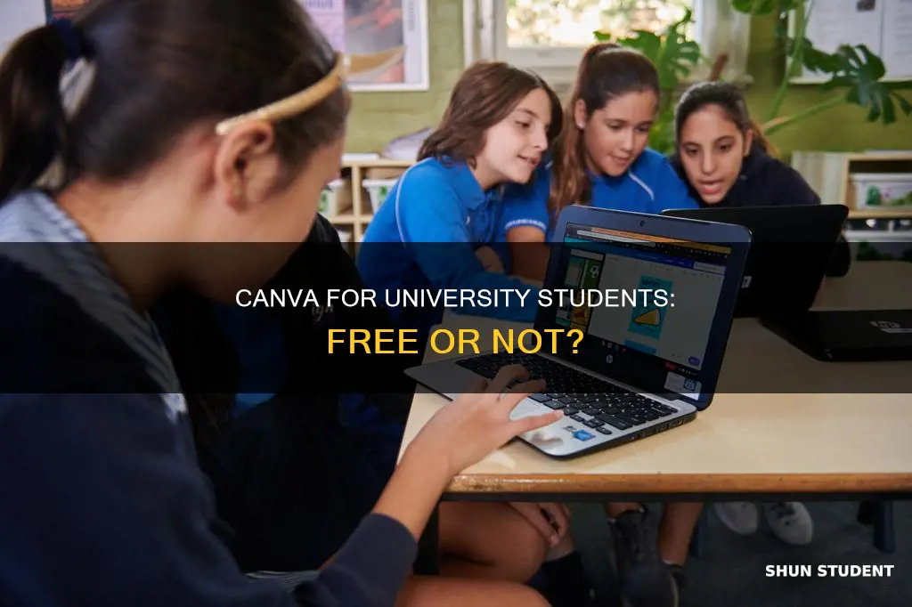is canva free for university students
