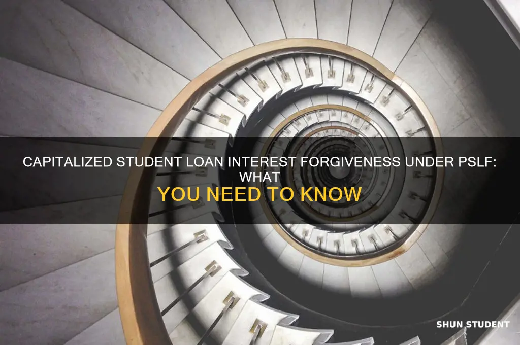 is capitalized student loan interest forgiven on pslf