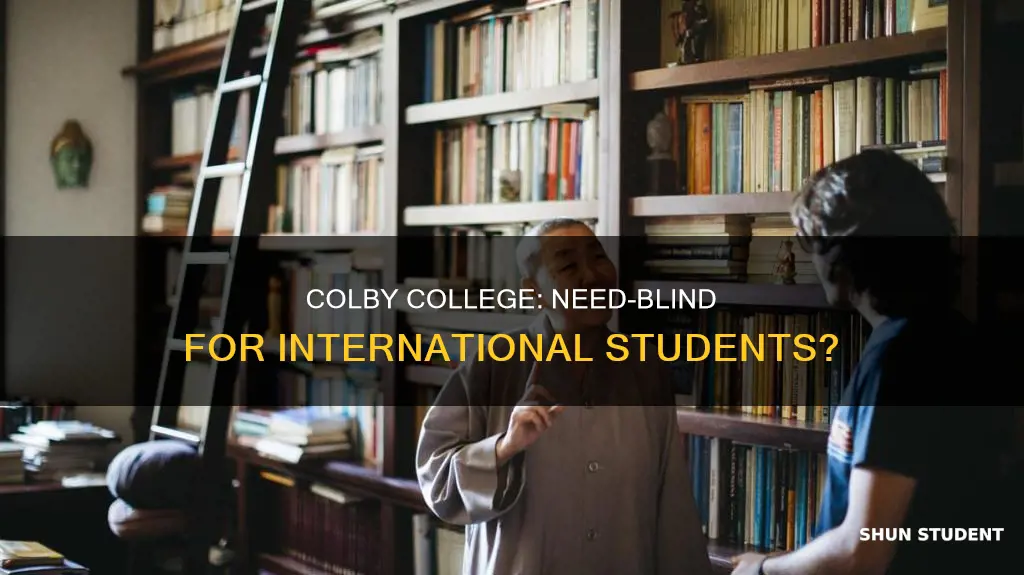 is colby college need blind for international students