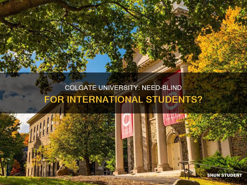 is colgate university need blind for international students