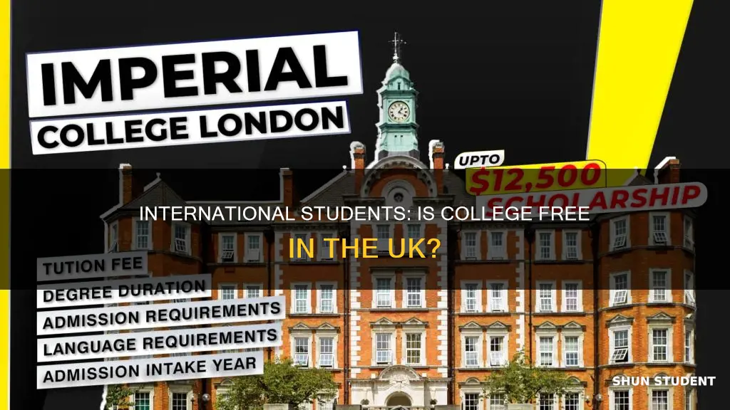 is college free in the uk for international students