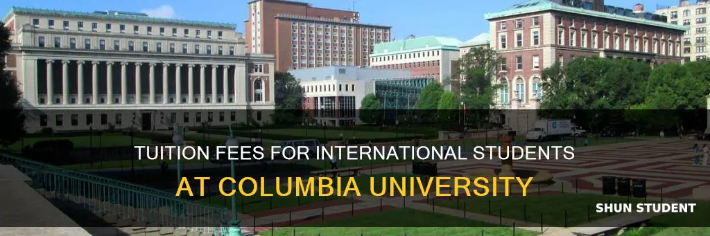 is columbia tuition for international students