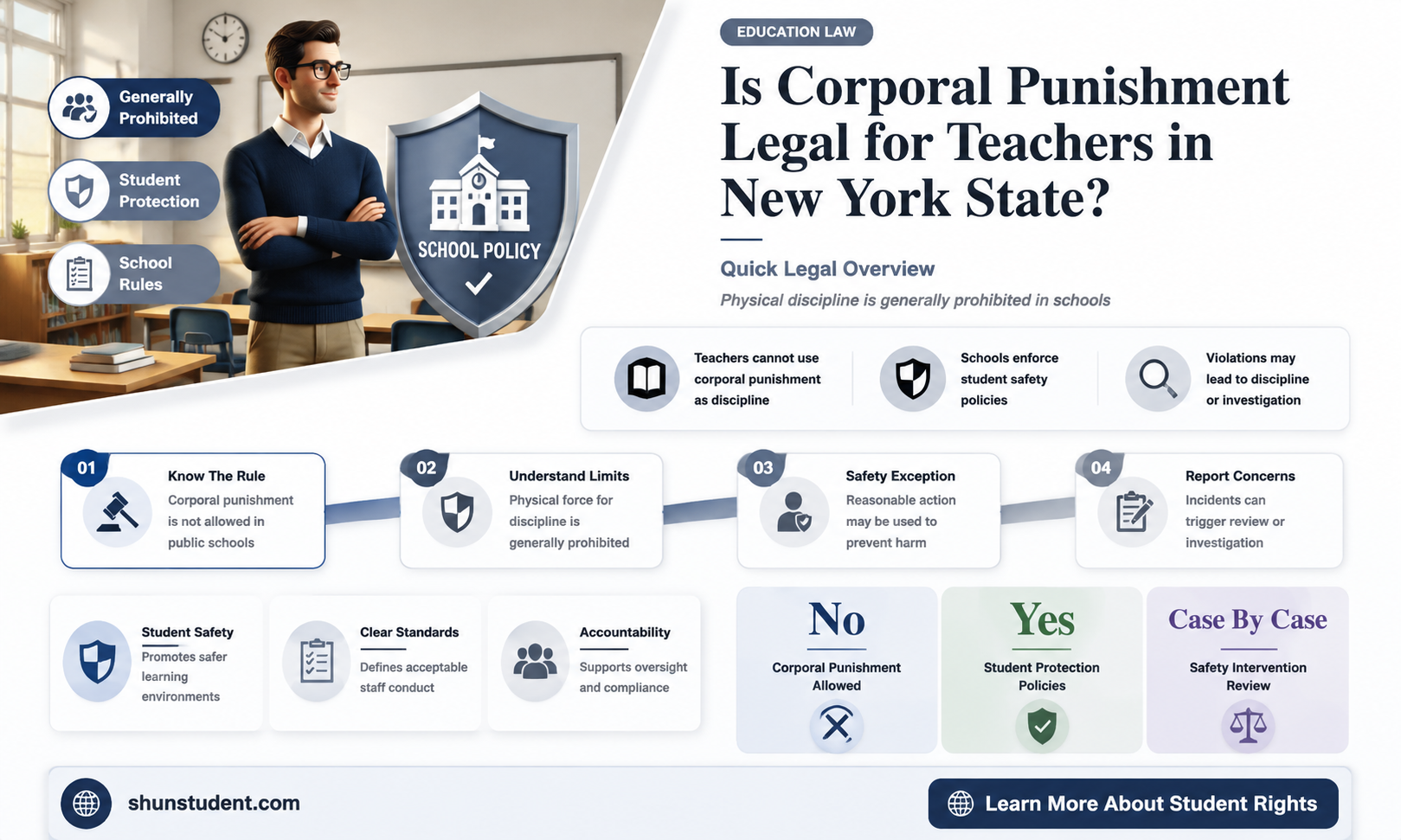 can a teacher hit a student in new york state