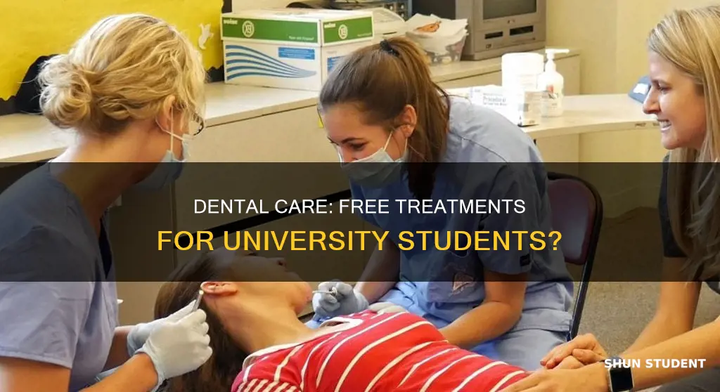 is dental treatment free for university students