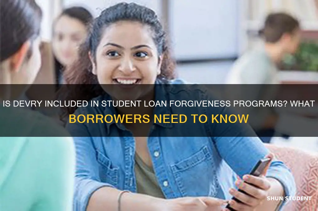 is devry part of student loan forgiveness