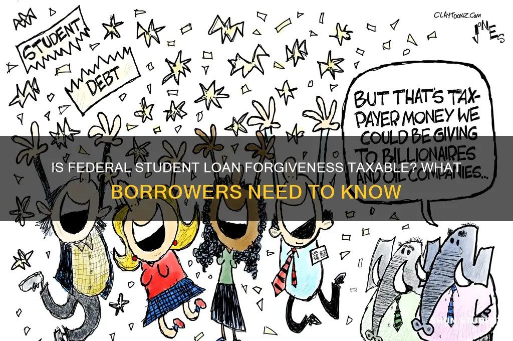 is federal student loan forgiveness taxable