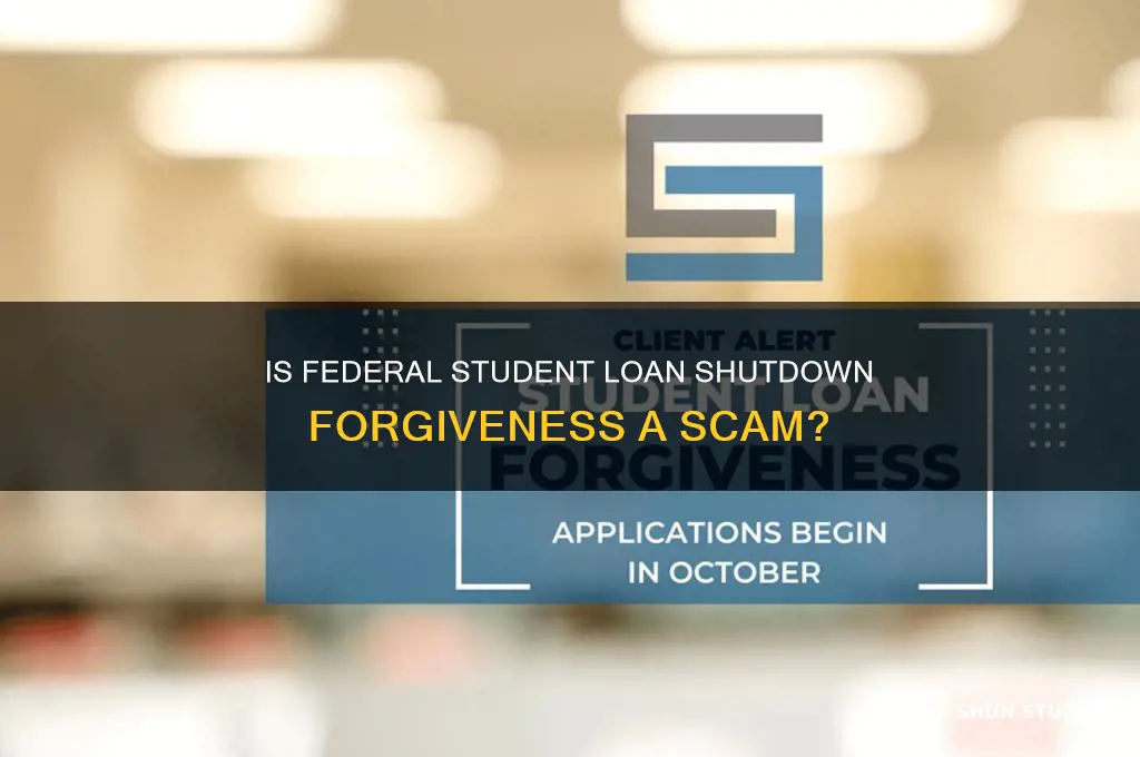 is federal student loan government shutdown forgiveness a scam