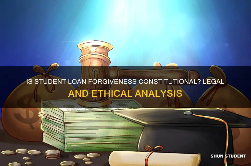is forgiving student loans constitutional