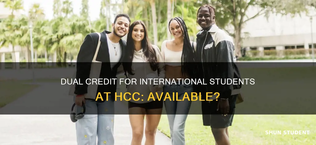 is hcc dual credit offered to international students