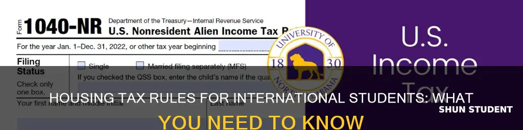 is housing taxable income for international students